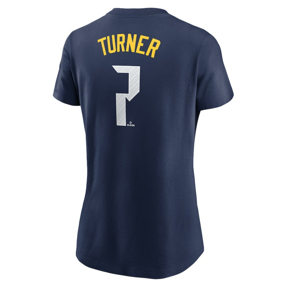 Royal Trea Turner Philadelphia Phillies Nike Women's 2024 City Connect Fuse Player Name & Number T-Shirt