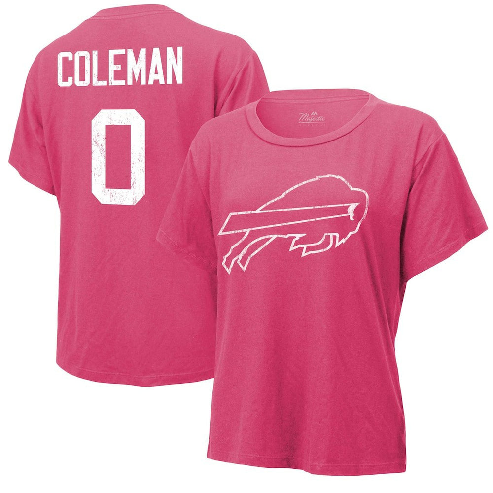 Keon Coleman  Majestic Threads Women's Name & Number T-Shirt - Buffalo Bills T-shirts