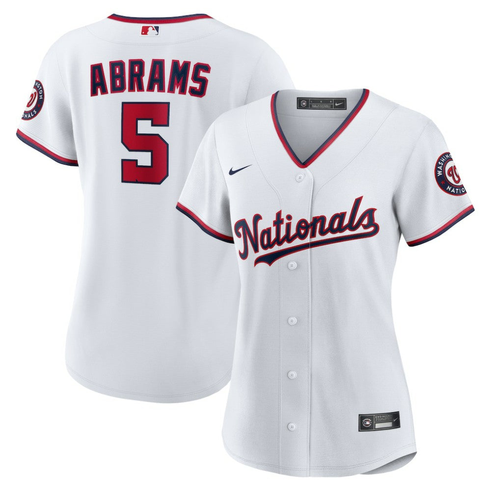 White CJ Abrams Washington Nationals Nike Women's Home Replica Player Jersey