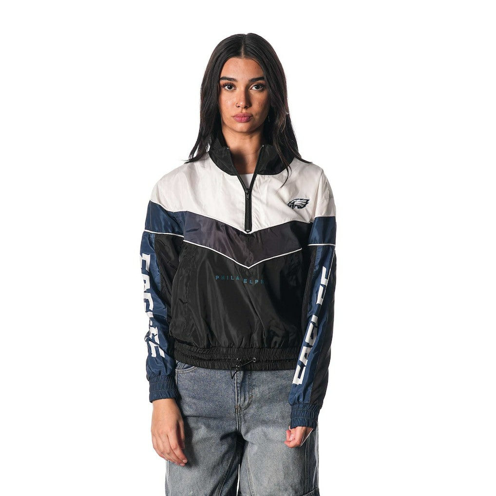 The Wild Collective Women's 1/4 Zip Track Jacket - Philadelphia Eagles Jackets