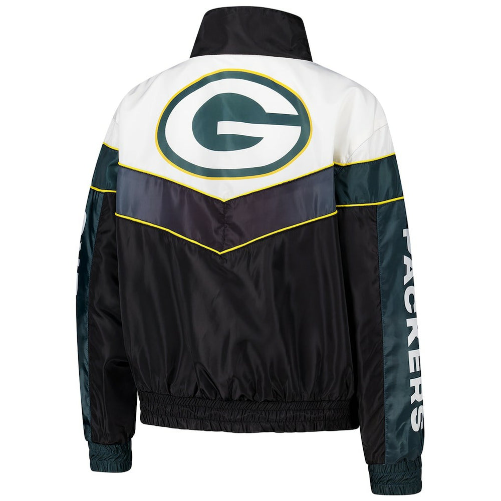 The Wild Collective Women's 1/4 Zip Track Jacket - Green Bay Packers Jackets