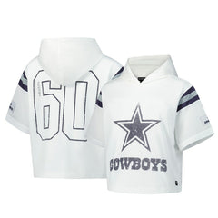 The Wild Collective Women's Mesh Short Sleeve Hoodie T-Shirt - Dallas Cowboys Hoodies