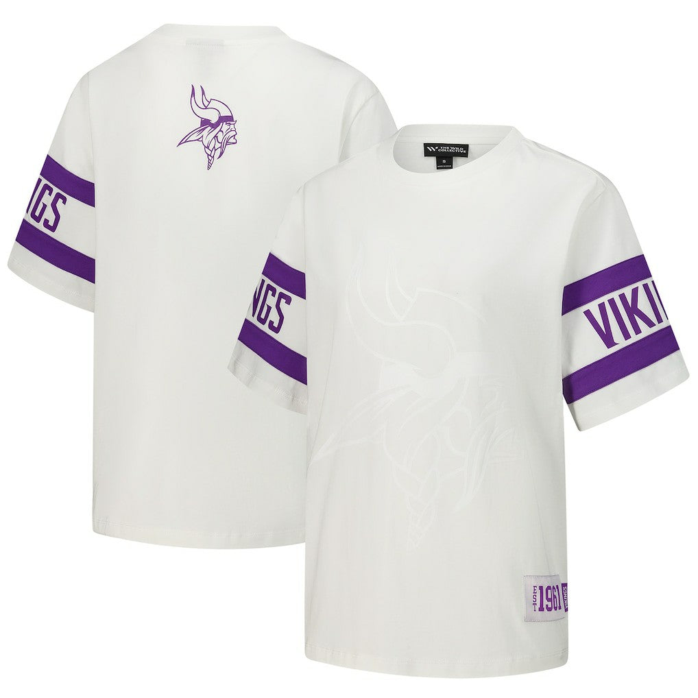The Wild Collective Women's Drop Shoulder T-Shirt - Minnesota Vikings T-shirts