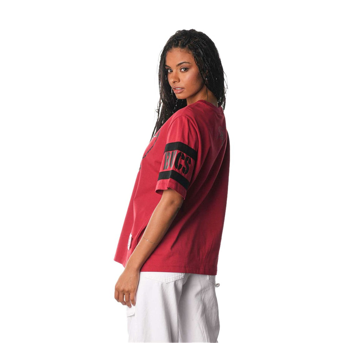 The Wild Collective Women's Drop Shoulder T-Shirt - Tampa Bay Buccaneers T-shirts