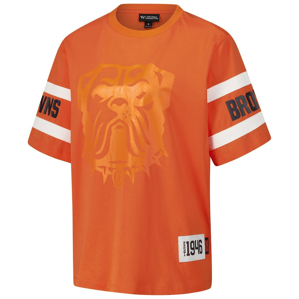 The Wild Collective Women's Drop Shoulder T-Shirt - Cleveland Browns T-shirts