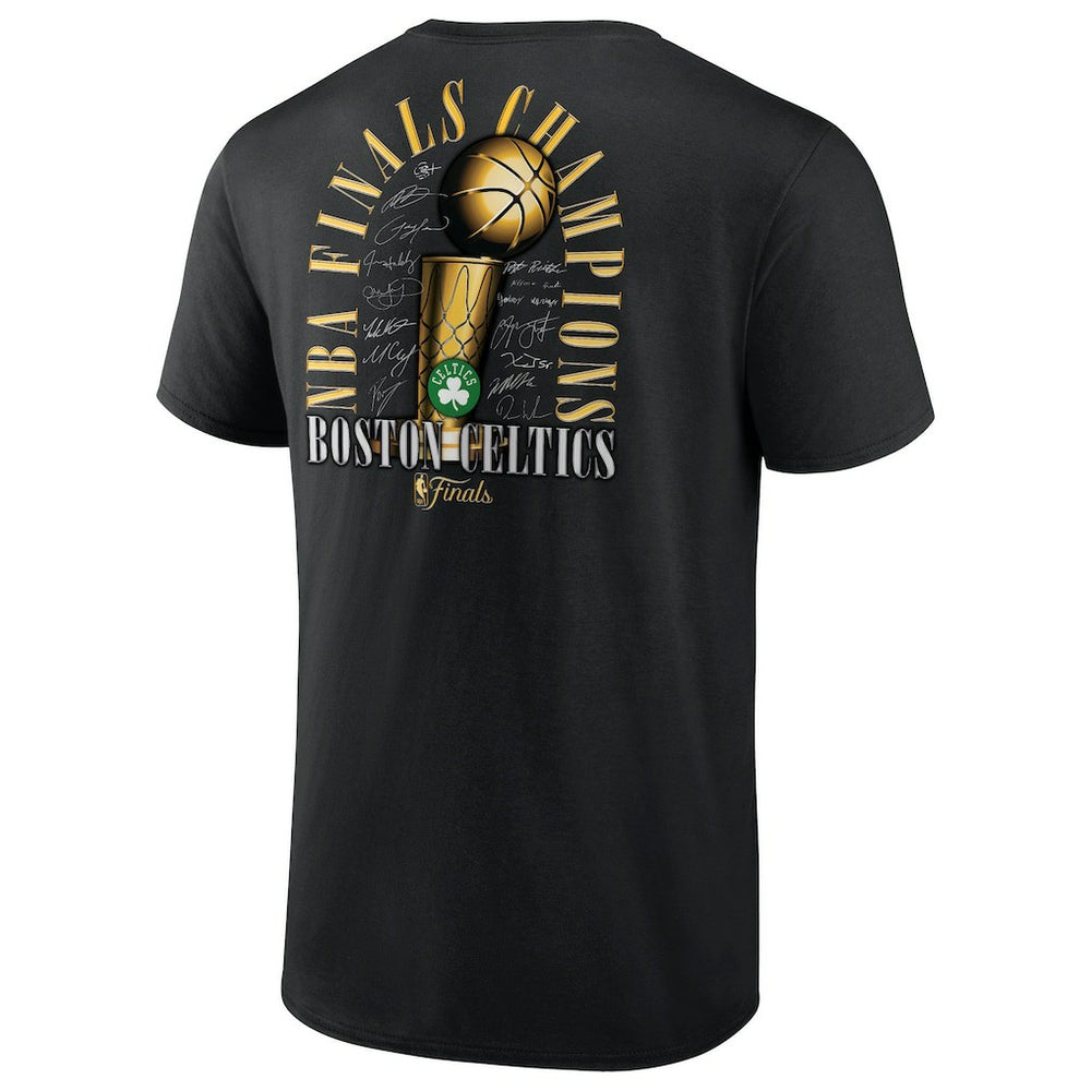 Fanatics Boston Celtics 2024 NBA Finals Champions Big & Tall Fade Away Jumper Roster Signature T-Shirt
