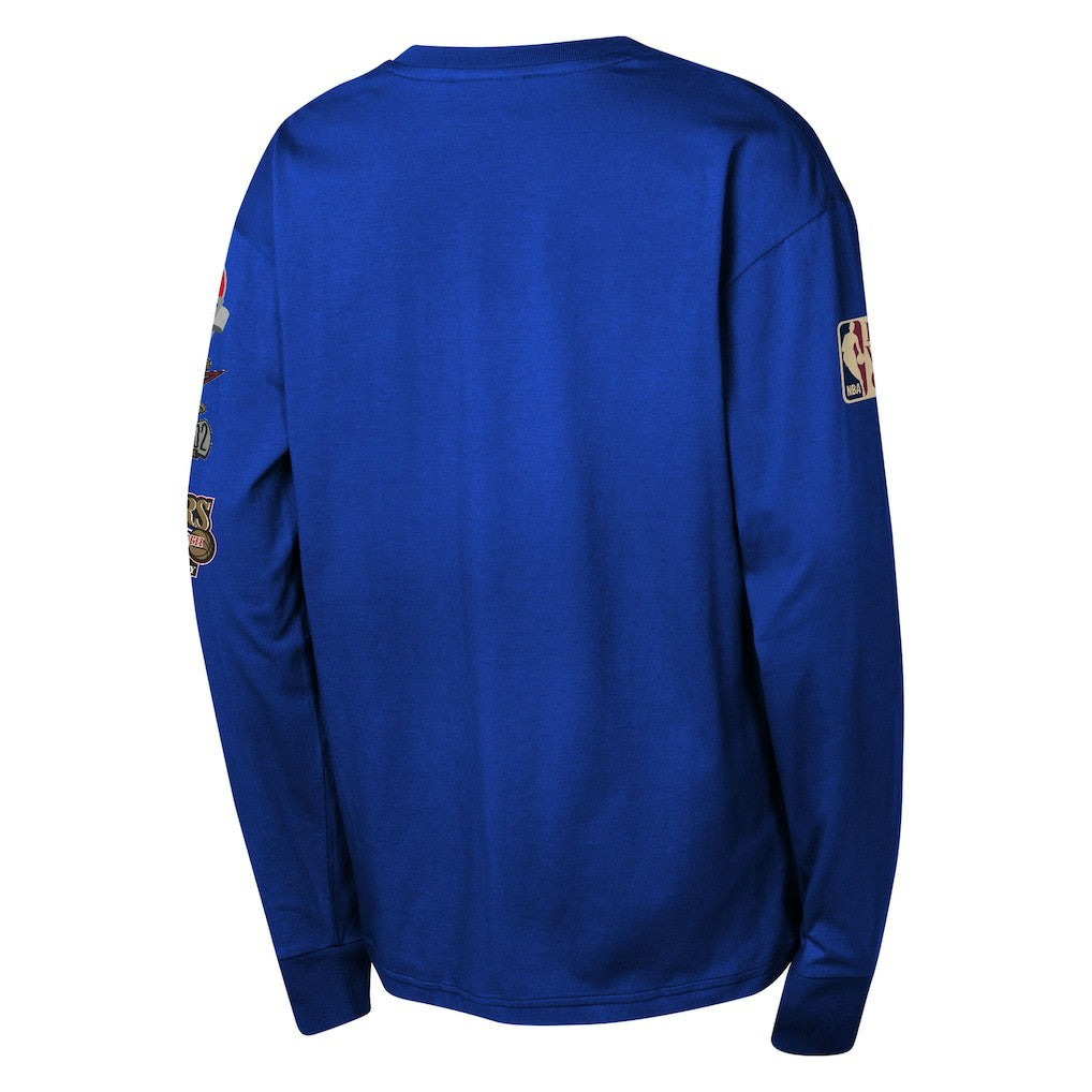 Mitchell & Ness Philadelphia 76ers Youth Hardwood Classics All Over Long Sleeve T-Shirt