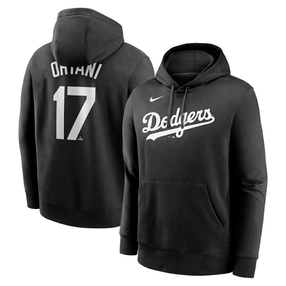 Black Shohei Ohtani Los Angeles Dodgers Nike Player Name & Number Club Fleece Pullover Hoodie