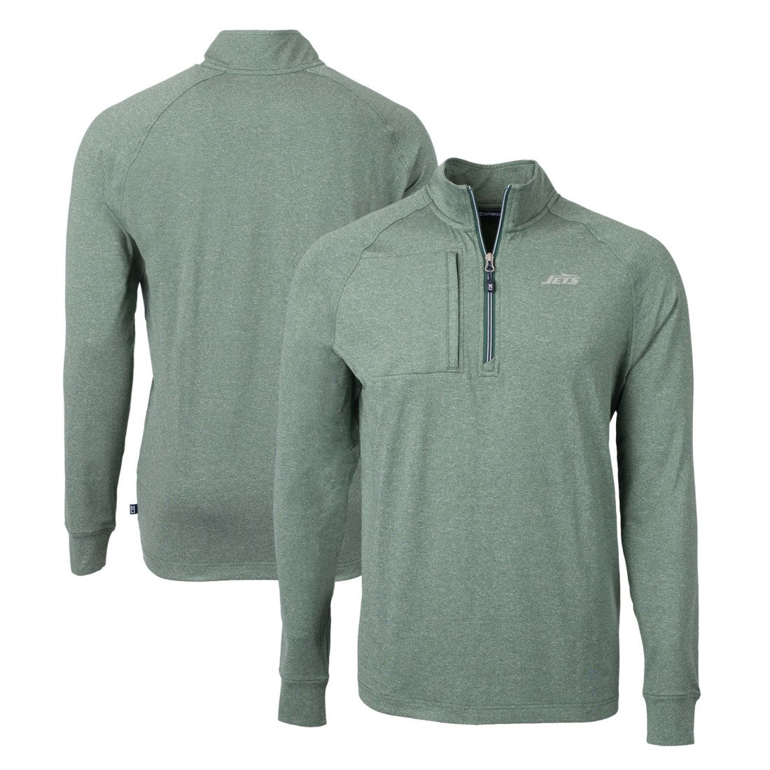 Cutter & Buck Primary Logo Adapt Eco Knit Quarter-Zip Top - New York Jets Tops