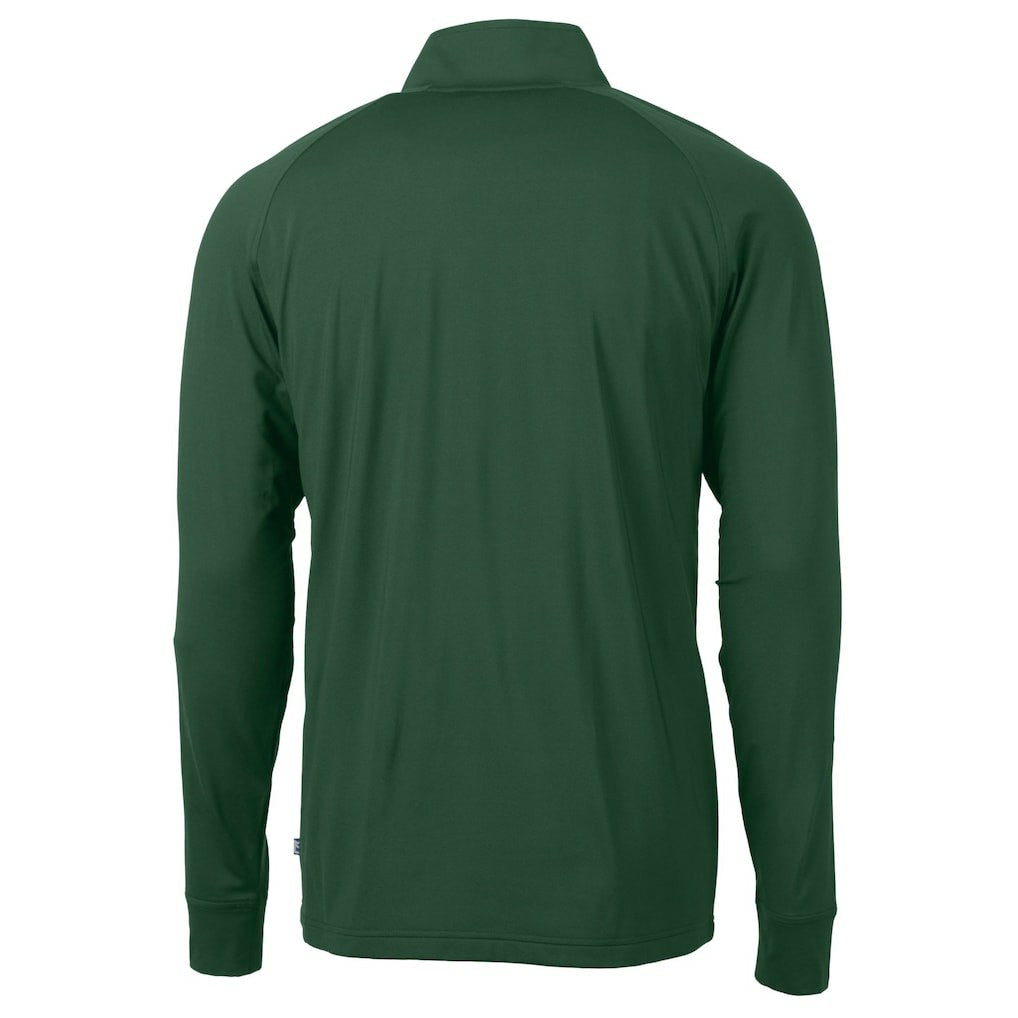 Cutter & Buck Helmet Adapt Eco Knit Stretch Recycled Quarter-Zip Top - New York Jets Tops