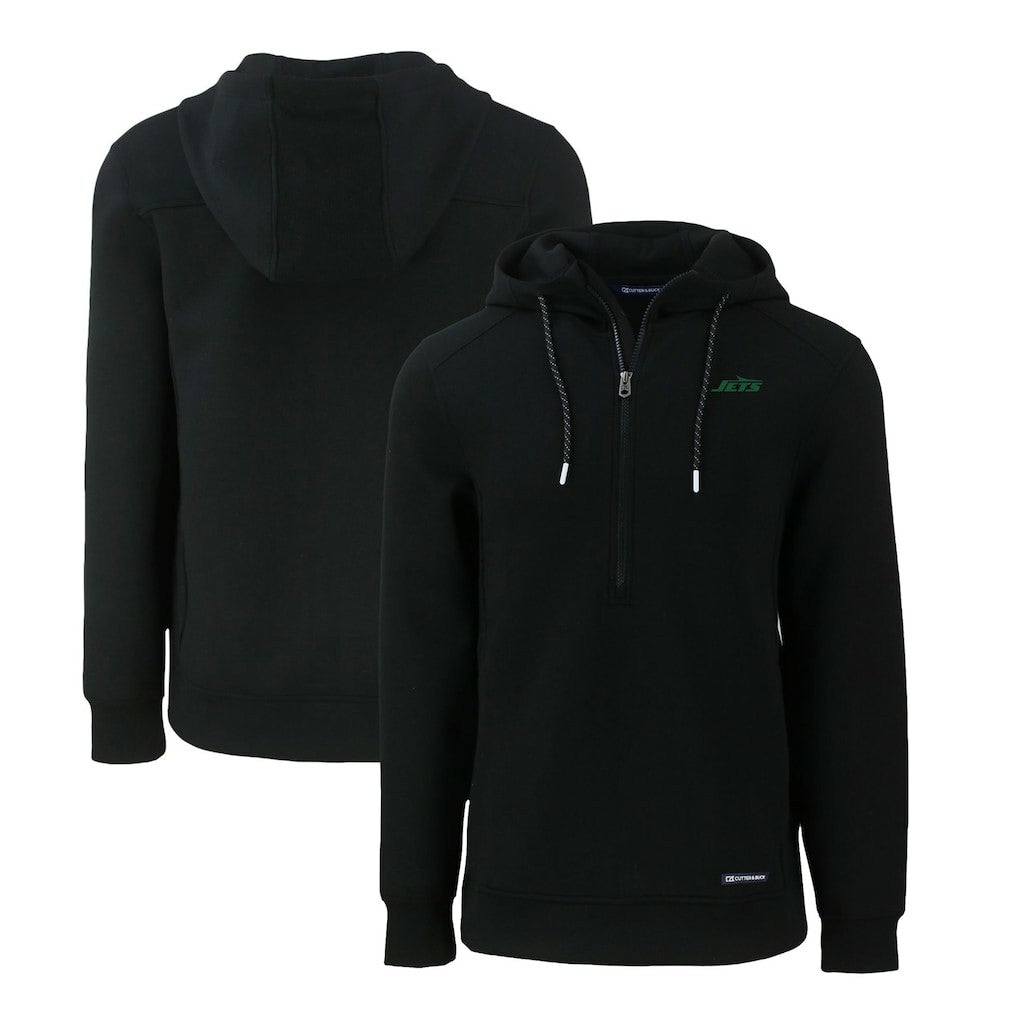 Cutter & Buck Primary Logo Roam Eco Recycled Half-Zip Hoodie - New York Jets Hoodies