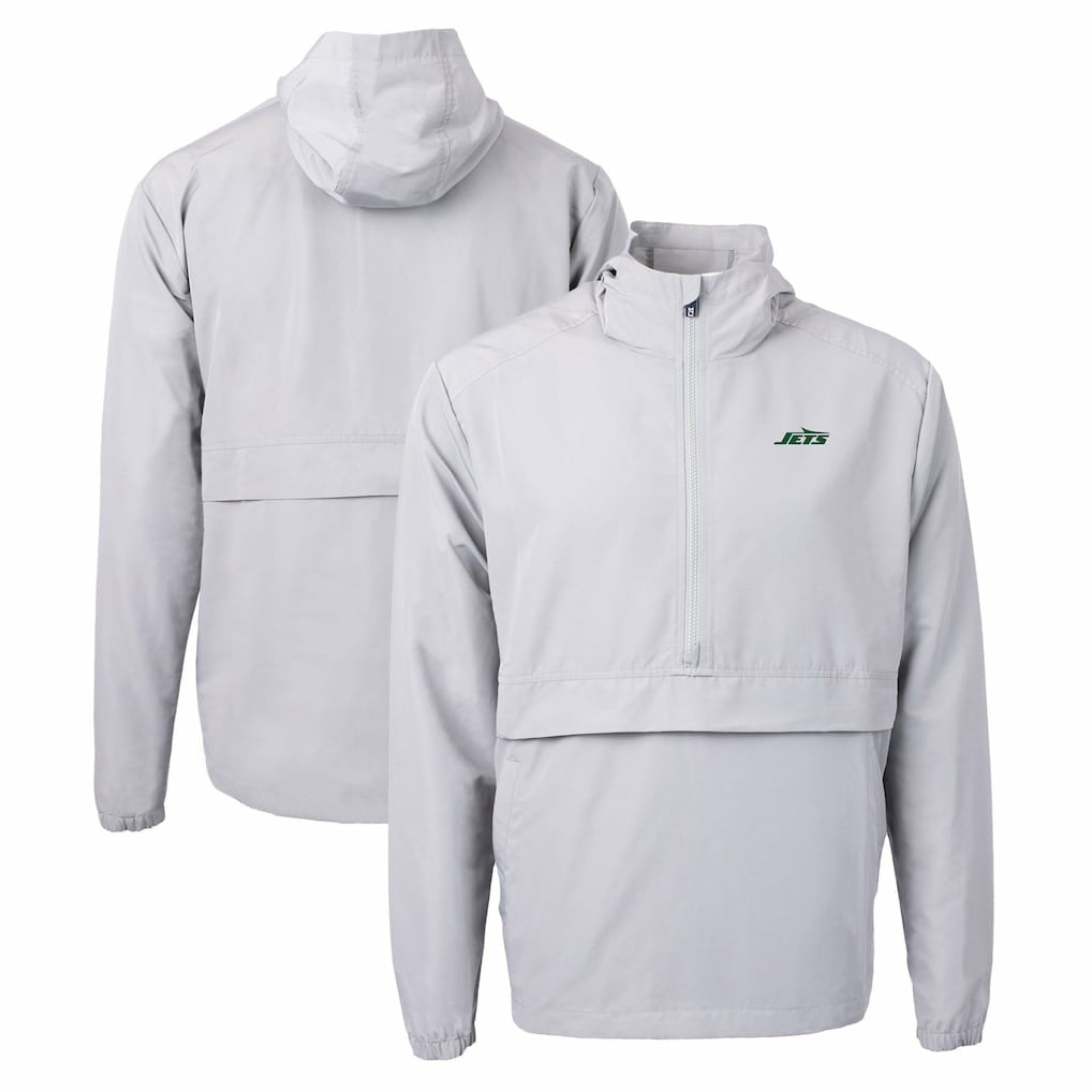 Cutter & Buck Primary Logo Charter Eco Recycled Half-Zip Anorak Jacket - New York Jets Jackets