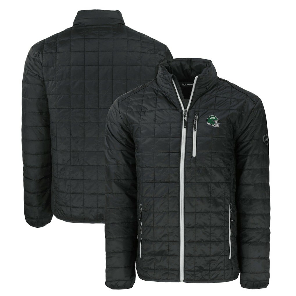Cutter & Buck Big & Tall Helmet Rainier PrimaLoft Eco Insulated Full-Zip Puffer Jacket - New York Jets Jackets