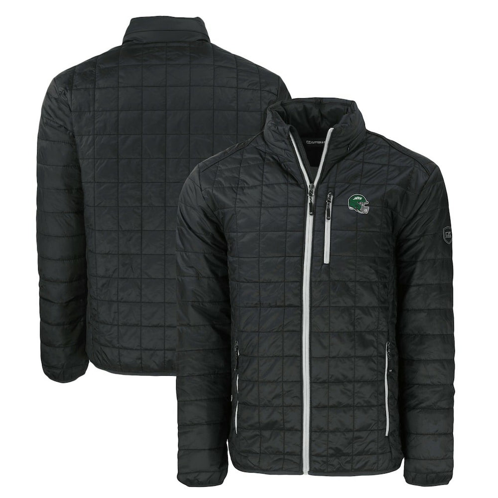Cutter & Buck Big & Tall Helmet Rainier PrimaLoft Eco Insulated Full-Zip Puffer Jacket - New York Jets Jackets