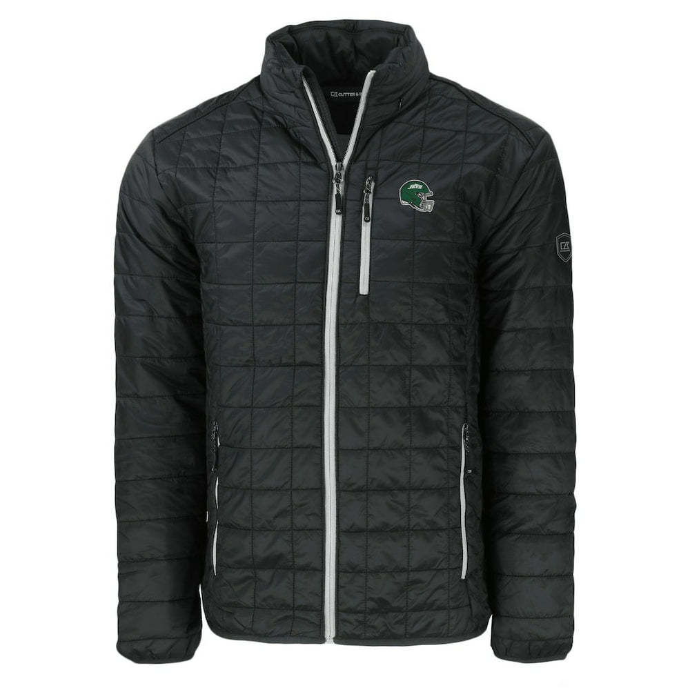 Cutter & Buck Big & Tall Helmet Rainier PrimaLoft Eco Insulated Full-Zip Puffer Jacket - New York Jets Jackets
