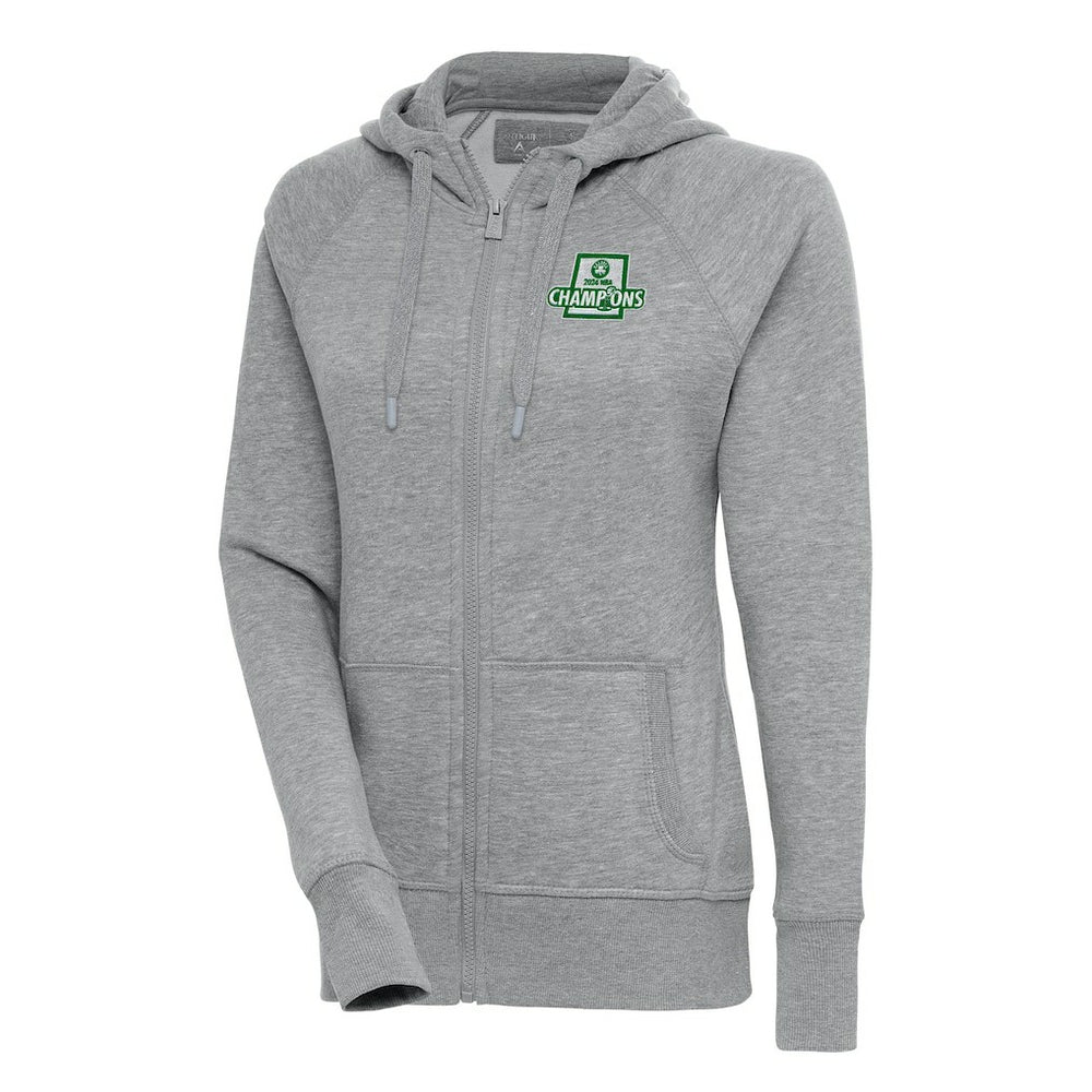 Boston Celtics Antigua Women's 2024 NBA Finals Champions Victory Raglan Full-Zip Jacket