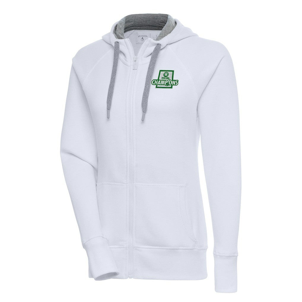 Boston Celtics Antigua Women's 2024 NBA Finals Champions Victory Raglan Full-Zip Jacket
