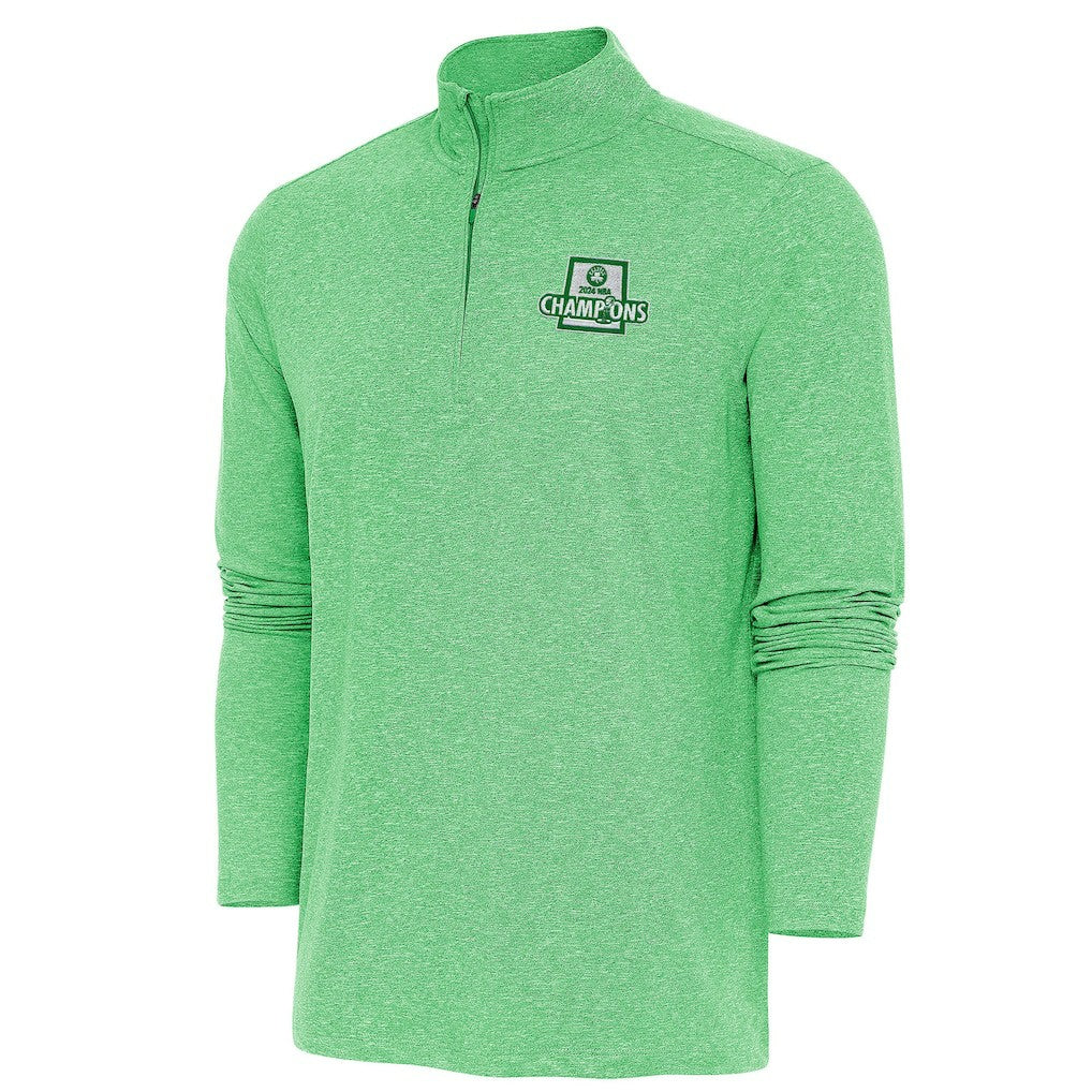 Boston Celtics Antigua 2024 NBA Finals Champions Hunk Quarter-Zip Pullover Top