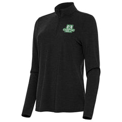 Boston Celtics Antigua Women's 2024 NBA Finals Champions Bright Quarter-Zip Pullover Top