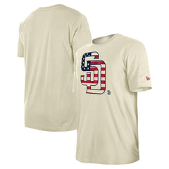 Cream San Diego Padres New Era Americana Flag Fill T-Shirt