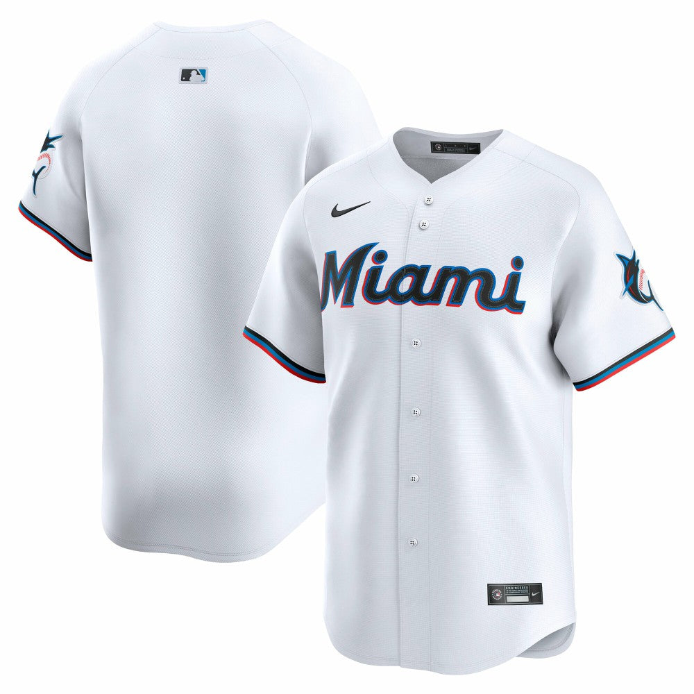 White Miami Marlins Nike Home Limited Jersey