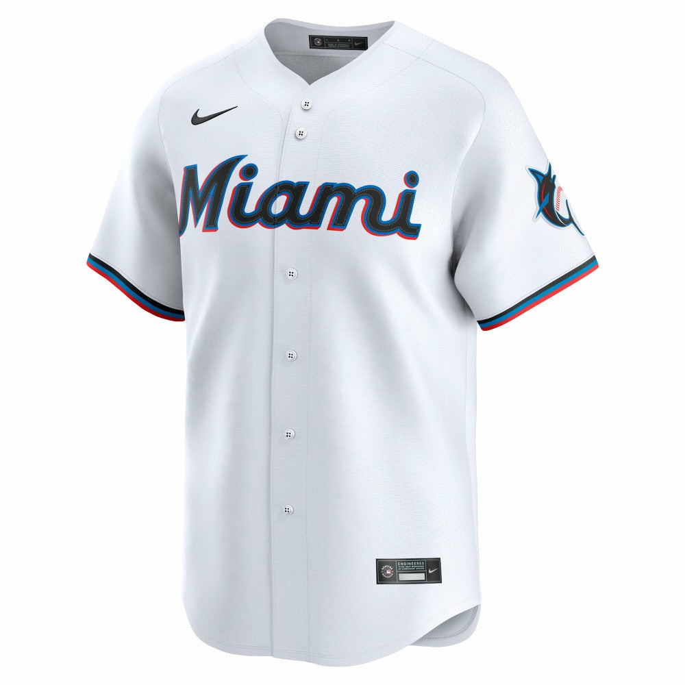 White Miami Marlins Nike Home Limited Jersey