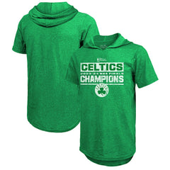 Boston Celtics Majestic Threads Women's 2024 NBA Finals Champions Tri-Blend Short Sleeve Pullover Hoodie Top - Kelly Green on sale