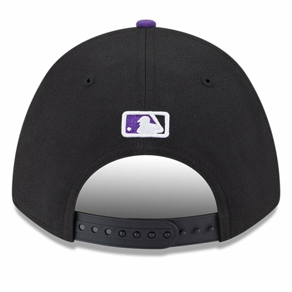 Black Colorado Rockies New Era Player Replica 9FORTY Adjustable Hat