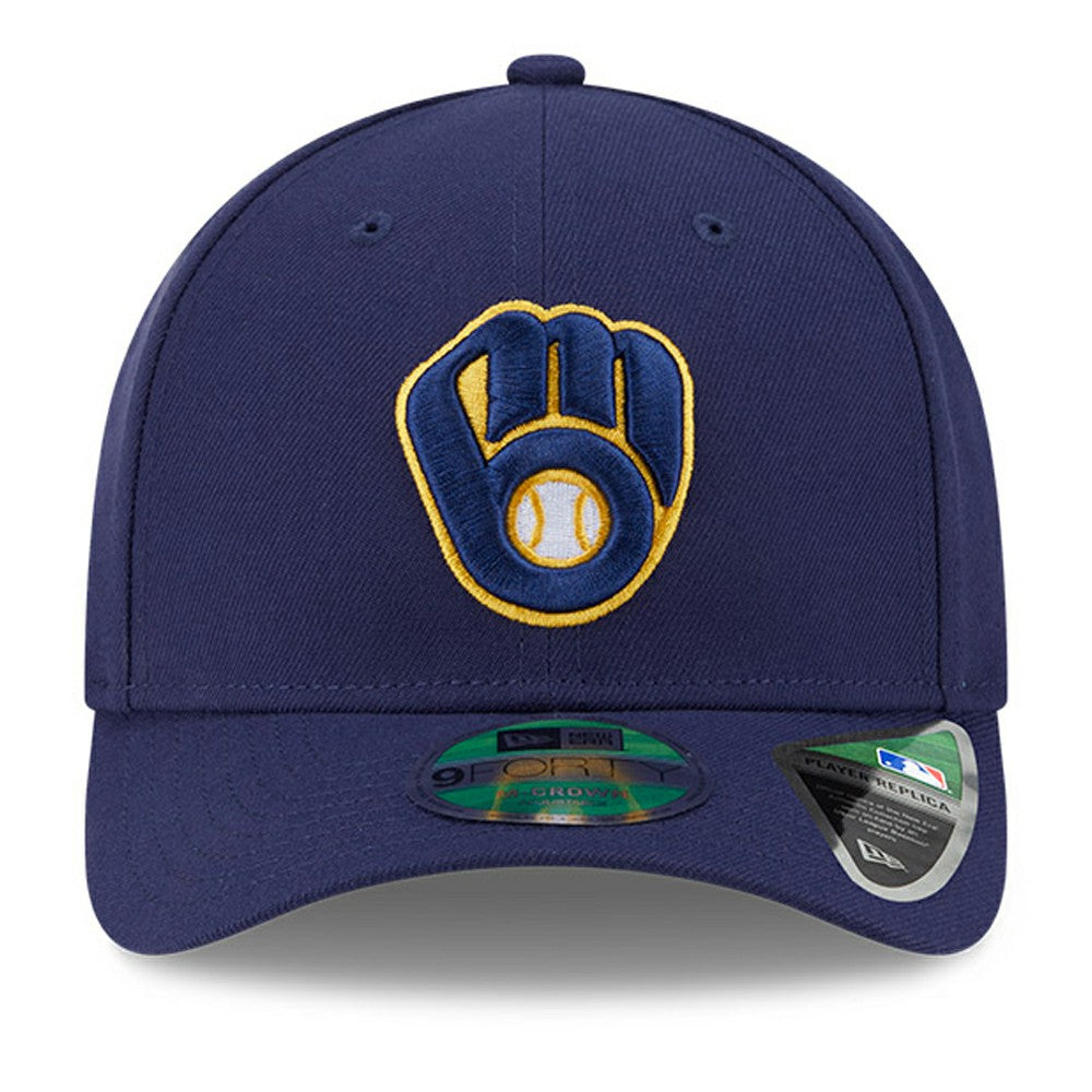 Navy Milwaukee Brewers New Era Player Replica 9FORTY Adjustable Hat