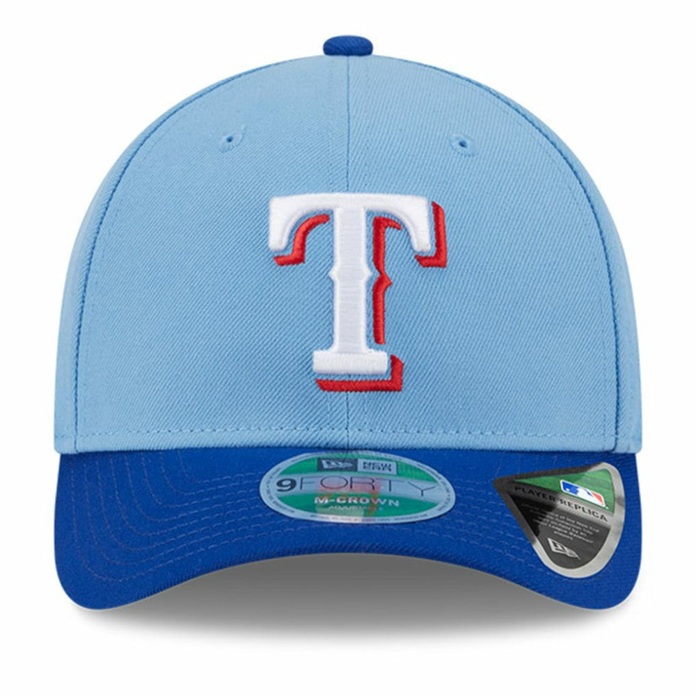Light Blue Texas Rangers New Era Player Replica 9FORTY Adjustable Hat