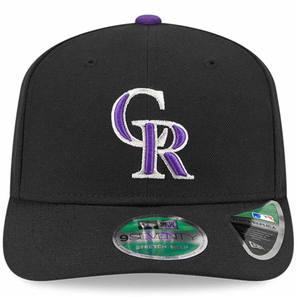 Black Colorado Rockies New Era Player Replica 9SEVENTY Adjustable Hat
