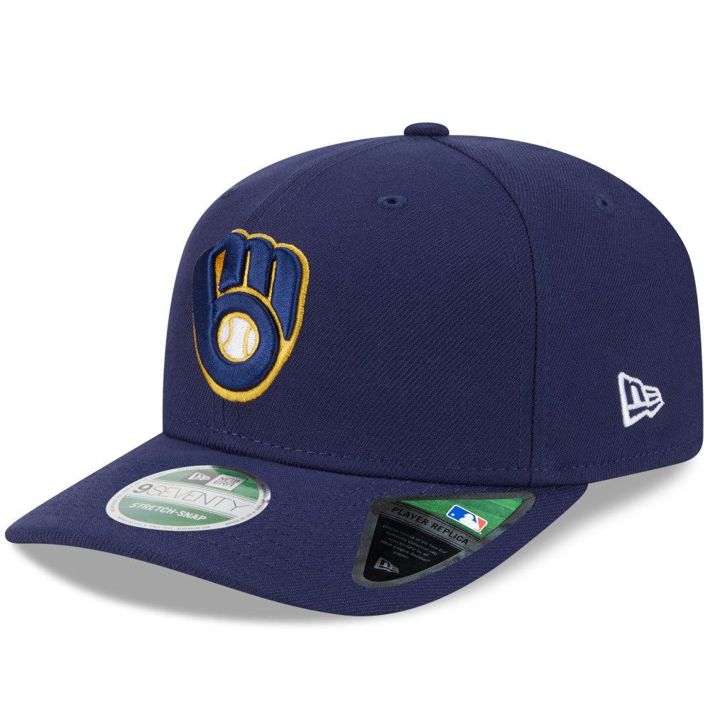 Navy Milwaukee Brewers New Era Player Replica 9SEVENTY Adjustable Hat