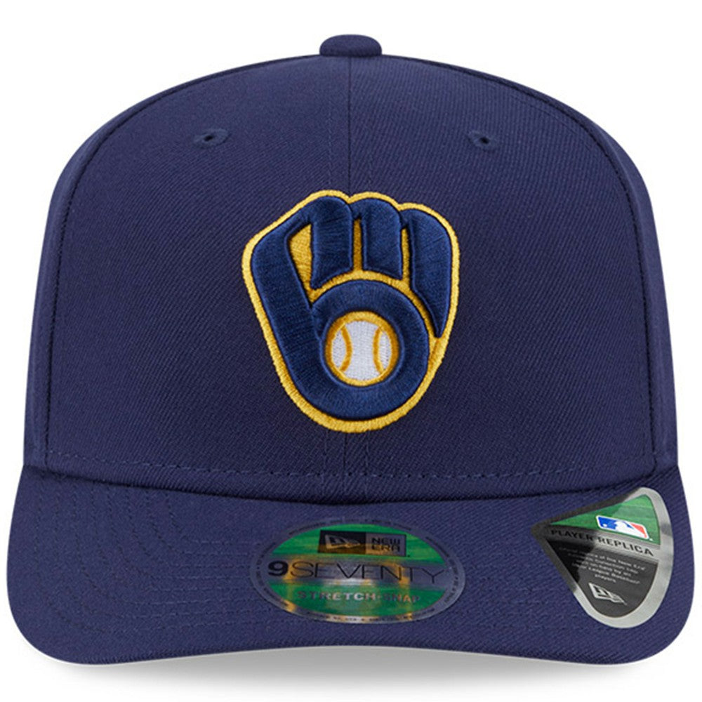 Navy Milwaukee Brewers New Era Player Replica 9SEVENTY Adjustable Hat