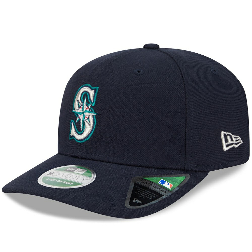 Navy Seattle Mariners New Era Player Replica 9SEVENTY Adjustable Hat