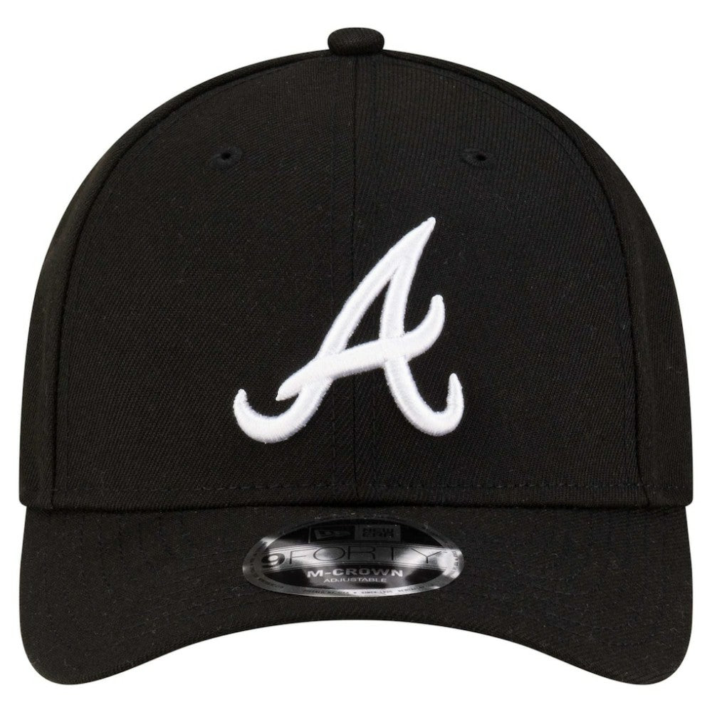 Black Atlanta Braves New Era Player Replica 9FORTY Adjustable Hat
