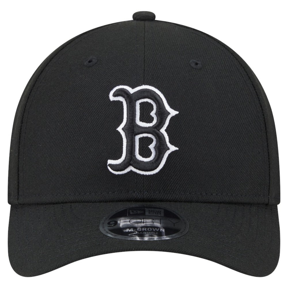 Black Boston Red Sox New Era Player Replica 9FORTY Adjustable Hat