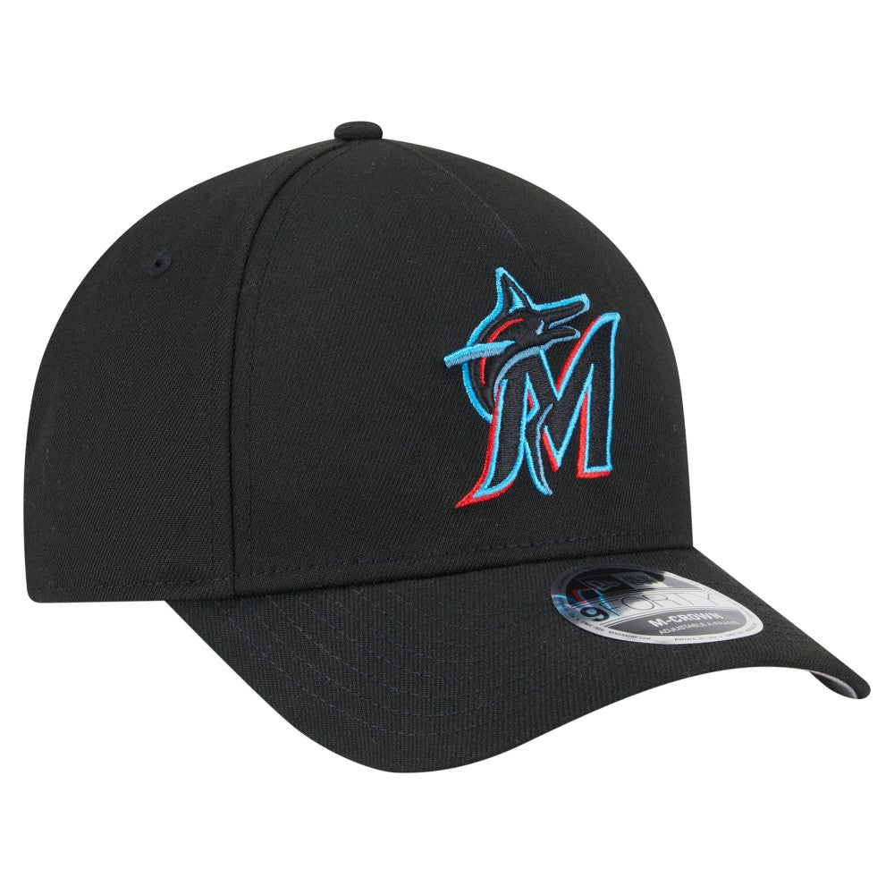 Black Miami Marlins New Era 9FORTY M-Crown Adjustable Hat