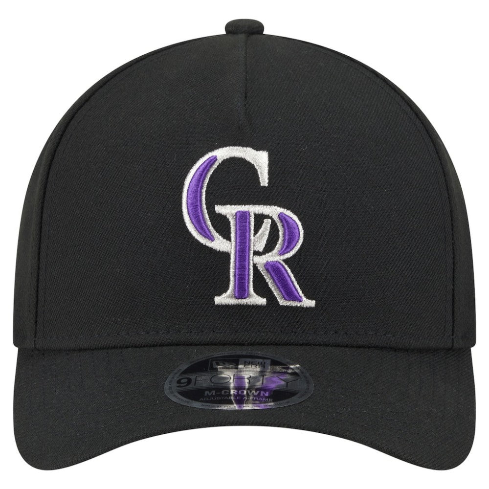 Black Colorado Rockies New Era 9FORTY M-Crown Adjustable Hat