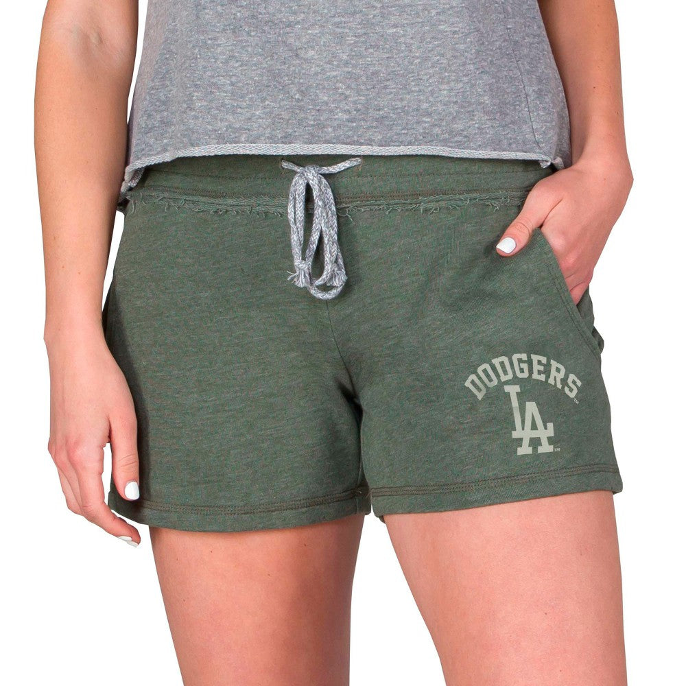 Green Los Angeles Dodgers Concepts Sport Women's Mainstream French Terry Tri-Blend Shorts