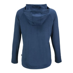 Navy Cleveland Guardians Cutter & Buck Women's Coastline Epic Comfort Eco Recycled Raglan Long Sleeve Hoodie T-Shirt