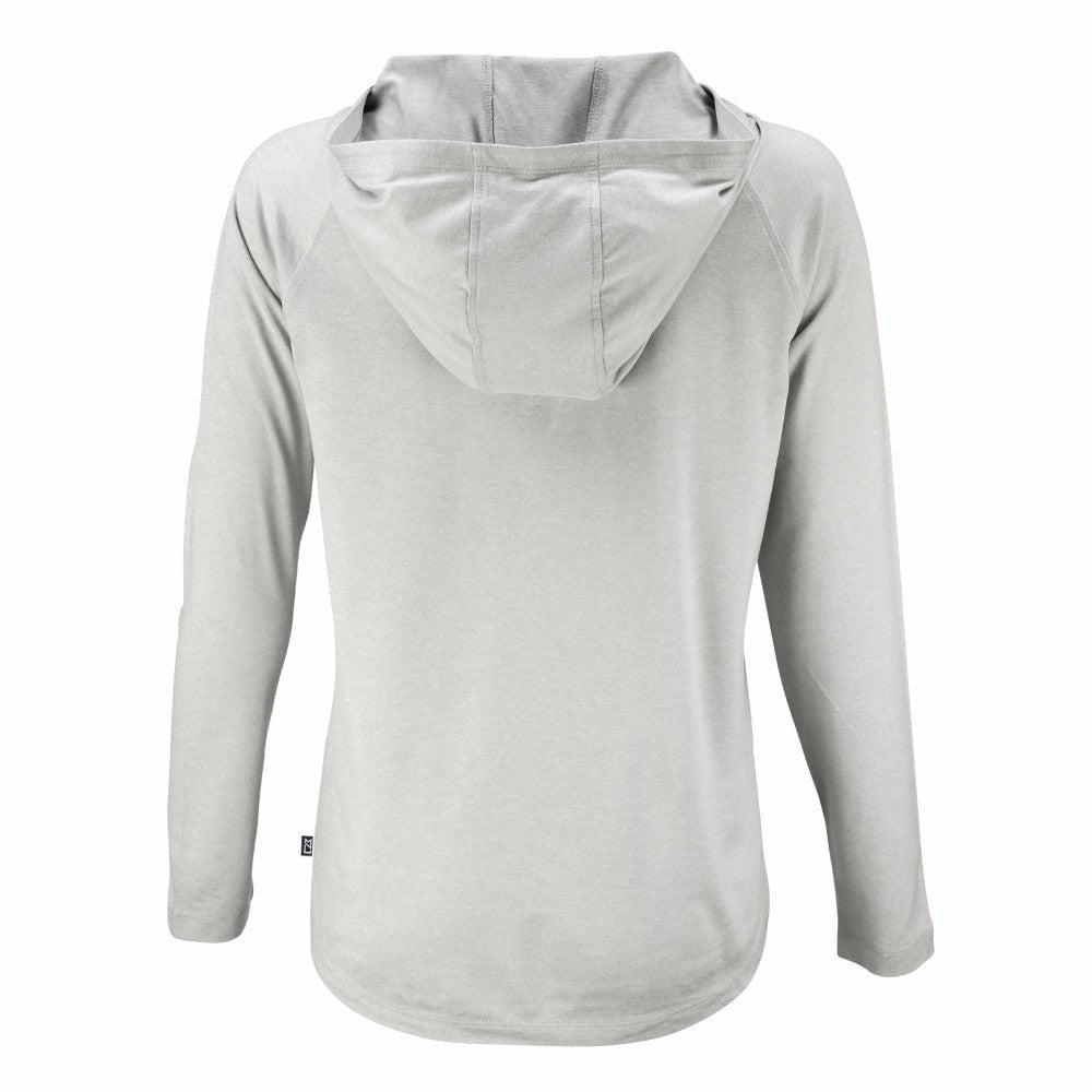 Gray Minnesota Twins Cutter & Buck Women's Coastline Epic Comfort Eco Recycled Raglan Long Sleeve Hoodie T-Shirt