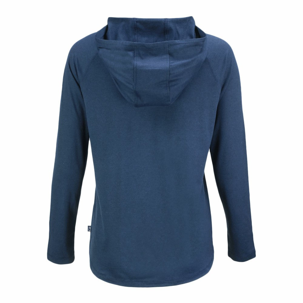 Navy Houston Astros Cutter & Buck Women's Coastline Epic Comfort Eco Recycled Raglan Long Sleeve Hoodie T-Shirt