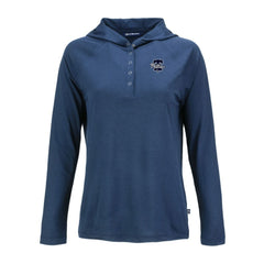 Navy Philadelphia Phillies Cutter & Buck Women's Coastline Epic Comfort Eco Recycled Raglan Long Sleeve Hoodie T-Shirt