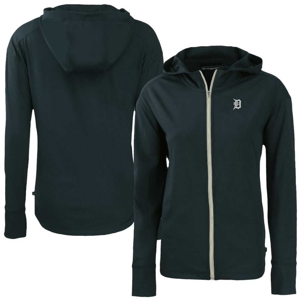 Navy Detroit Tigers Cutter & Buck Women's Daybreak Eco Recycled Full-Zip Hoodie