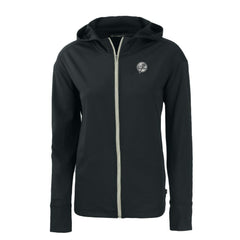 Black New York Yankees Cutter & Buck Women's Daybreak Eco Recycled Full-Zip Hoodie