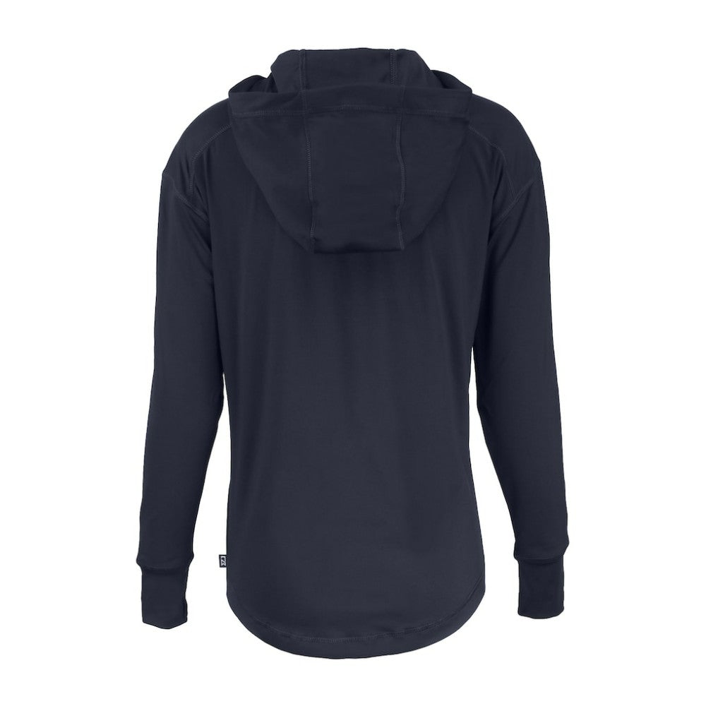 Navy Detroit Tigers Cutter & Buck Women's Daybreak Eco Recycled Half-Zip Hoodie