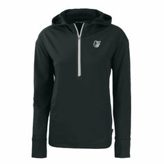 Black Baltimore Orioles Cutter & Buck Women's Daybreak Eco Recycled Half-Zip Hoodie