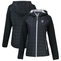 Black Baltimore Orioles Cutter & Buck Women's Rainier Primaloft Eco Full-Zip Hybrid Jacket