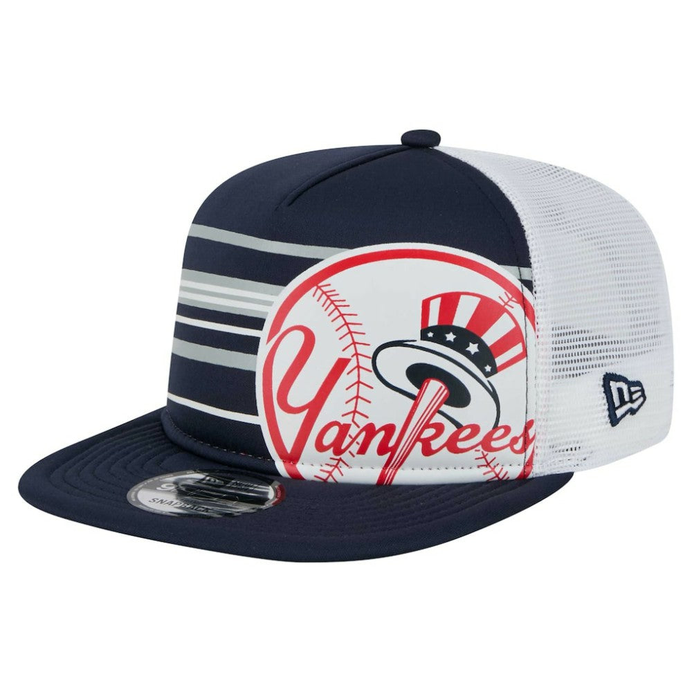 Navy New York Yankees New Era 9FIFTY A-Frame Trucker Snapback Hat