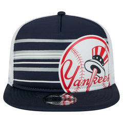 Navy New York Yankees New Era 9FIFTY A-Frame Trucker Snapback Hat